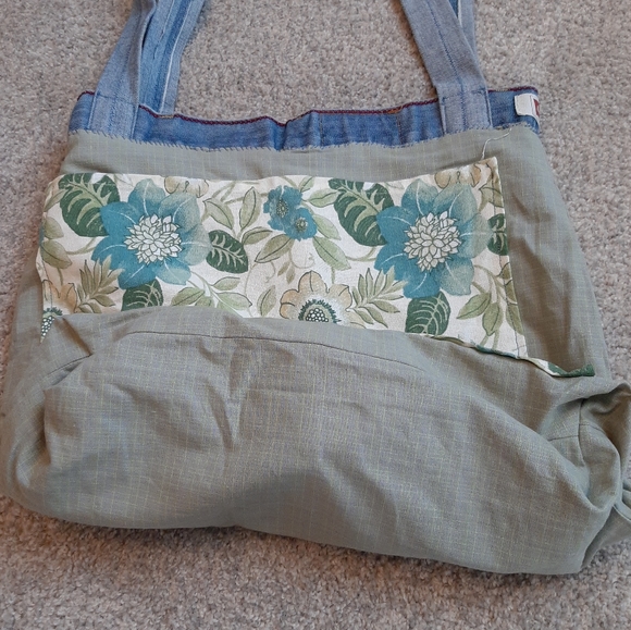 Levi's Jeans Bag Boho Shoulder Tote Custom Handmade Cotton Lined - Picture 6 of 15